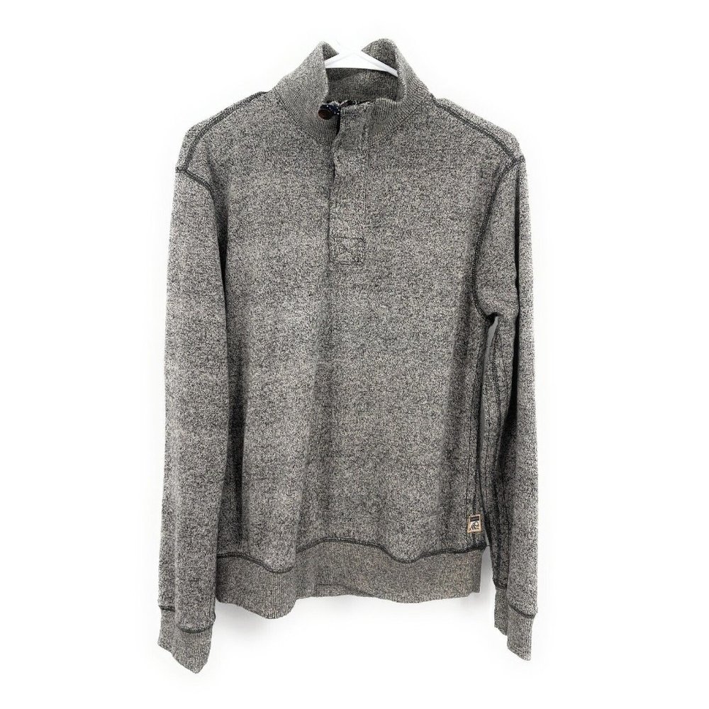 Surf Side Supply 1/4 Zip‎ Men's S/P Sweater Gray Mock Neck Pullover